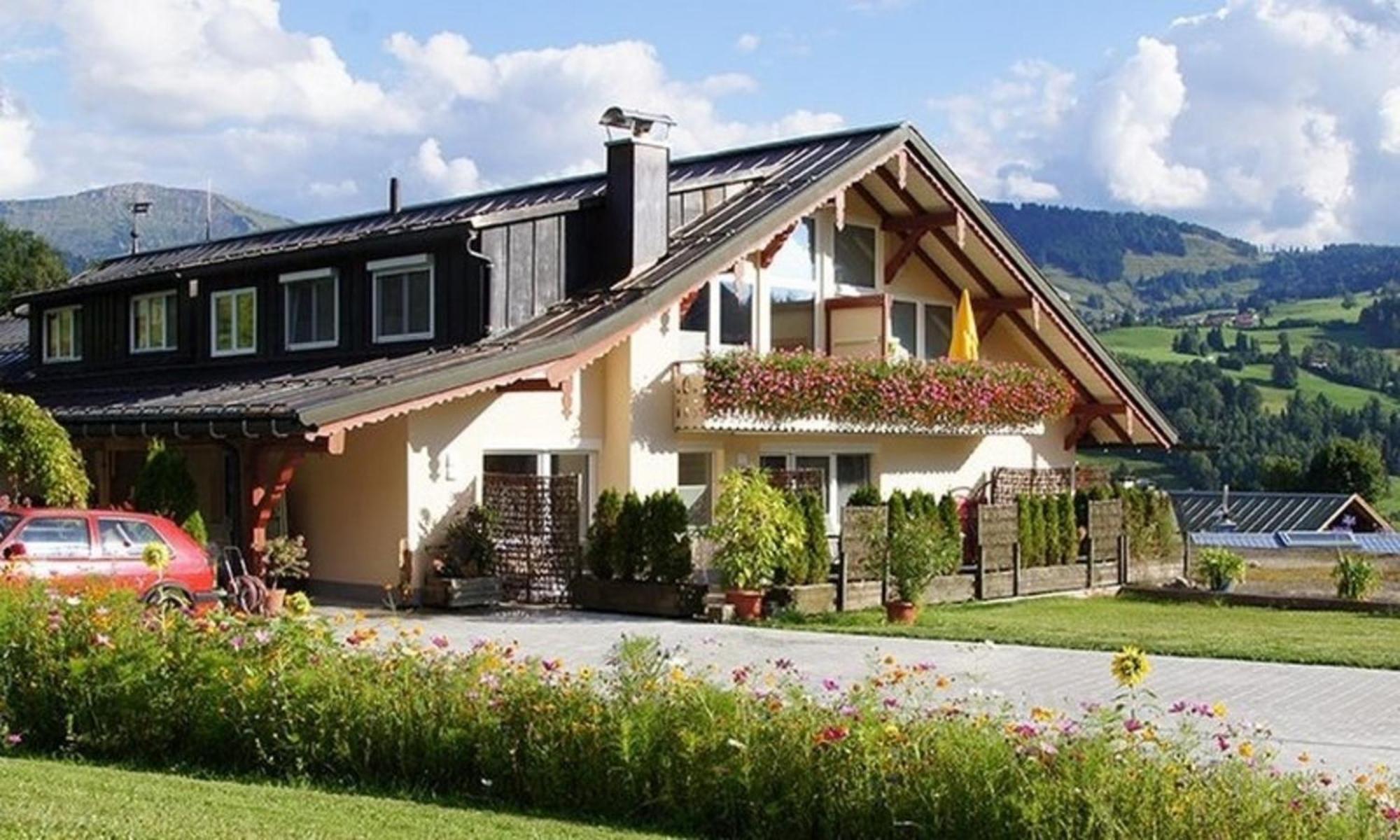 Ferienwohnung Alpensonne, Haus Wilfer, Oberstaufen Plus Exterior foto